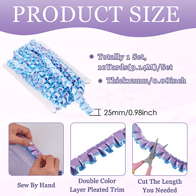 10Yards Polyester Lace Ribbon OCOR-TA0004-26G-1