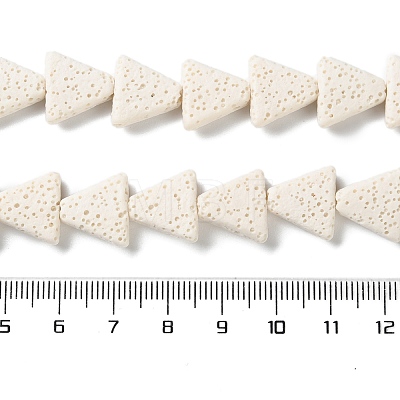 Triangle Dyed Natural Lava Rock Beads Strands G-O126-04A-02-1