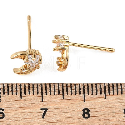 SHEGRACE Brass Micro Pave Cubic Zirconia Stud Earrings XGRQ4N531-709G-1