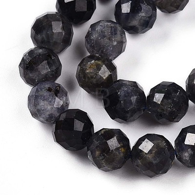 Natural Cordierite/Iolite/Dichroite Beads Strands G-S345-8mm-27-1