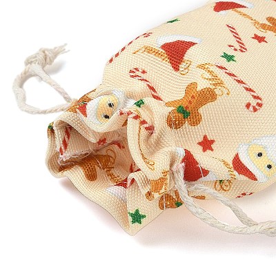 Christmas Theme Cloth Printed Storage Bags ABAG-F010-02A-04-1