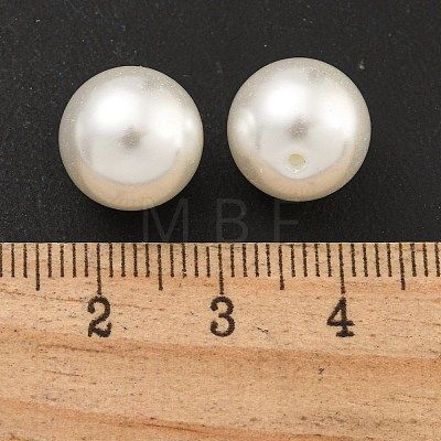 Baking Painted Pearlized Glass Pearl Round Beads HY-S004-01B-1