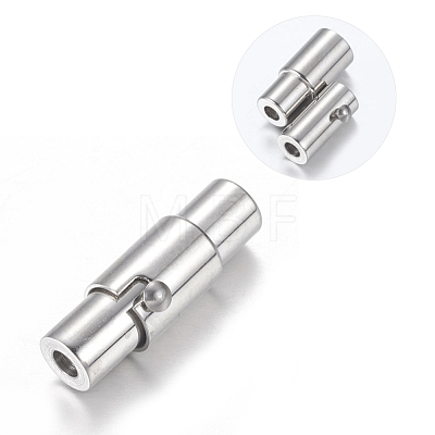 304 Stainless Steel Locking Tube Magnetic Clasps STAS-H019-1