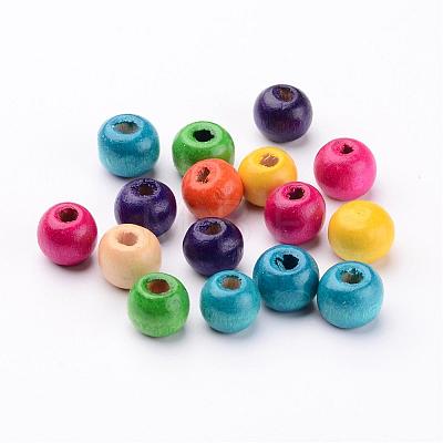 Dyed Natural Wood Beads X-WOOD-Q006-8mm-M-LF-1