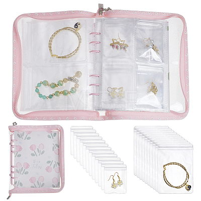 PVC Loose Leaf Jewelry Storage Bag ODIS-WH0038-90E-1