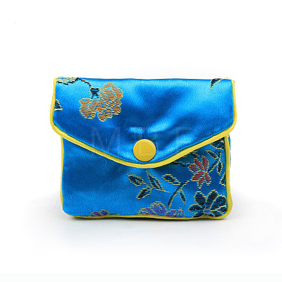 Chinese Style Rectangle Cloth Zipper Pouches CON-PW0001-091A-05-1