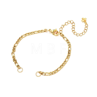 304 Stainless Steel Figaro Chains Bracelet Making AJEW-JB01075-1
