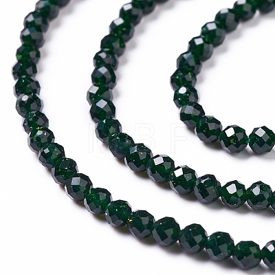 Synthetic Green Goldstone Beads Strands G-L581A-004C-1
