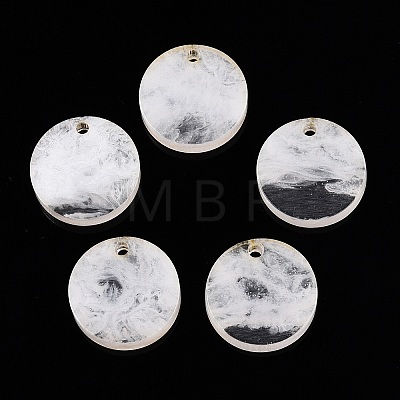 Opaque Resin Pendants RESI-T058-03H-1