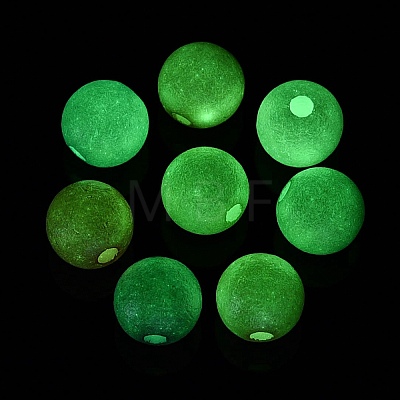 Luminous UV Plating Opaque Acrylic Beads OACR-Q204-12MM-01-1