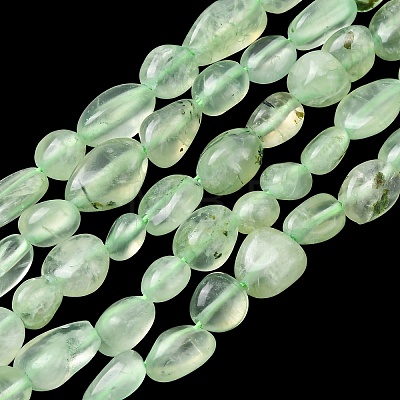Natural Prehnite Beads Strands G-G018-64-1