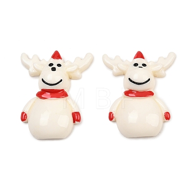 Christmas Opaque Resin Cabochons RESI-XCP0002-66D-1