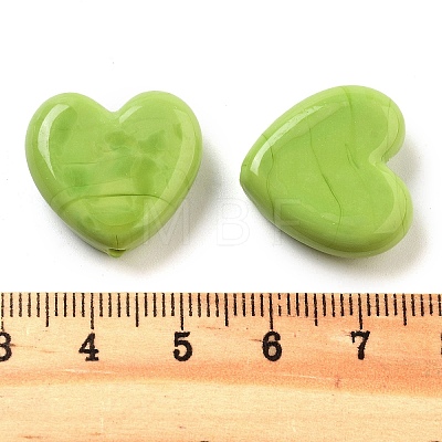 Heart Handmade Lampwork Beads LAMP-U003-01O-1