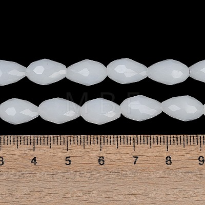 Electroplate Imitation Jade Glass Beads Strands LS-EGLA-N013-J8mm-D03-1