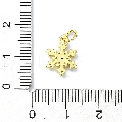 Brass Micro Pave Clear Cubic Zirconia Charms KK-H475-55G-02-1