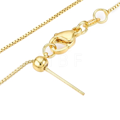 Brass Box Chain Necklaces for Women NJEW-G084-09G-1