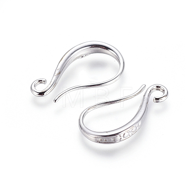 Brass Earring Hooks KK-G365-17P-1