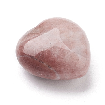 Natural Pink White Jade Heart Love Stone G-I285-06B-1