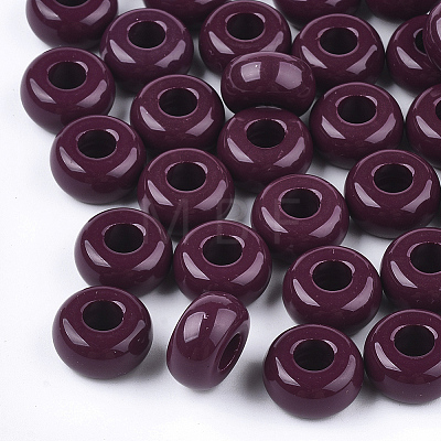 Opaque Acrylic European Beads LS-X-SACR-T344-06D-1