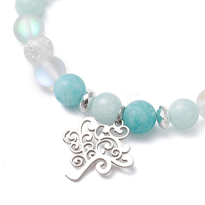 304 Stainless Steel Charm Bracelets BJEW-JB12878-1