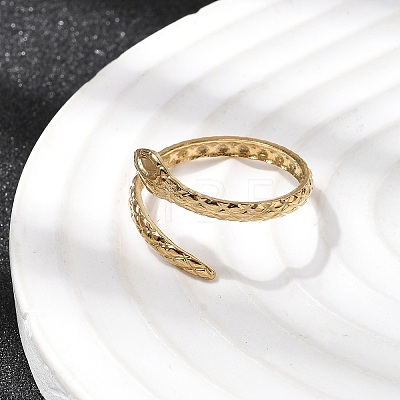 5Pcs 304 Stainless Steel Open Cuff Rings for Women RJEW-K313-05G-1