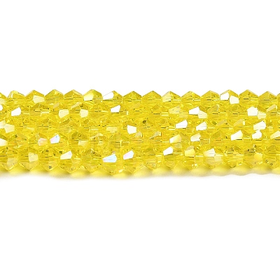 Transparent Electroplate Glass Beads Strands EGLA-A039-T6mm-B21-1