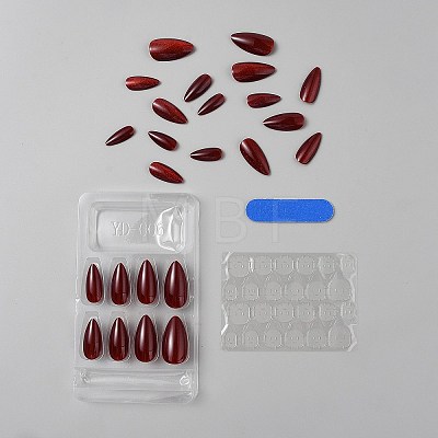 ABS Plastic Cat Eye Effect Press On False Nails MRMJ-WH20004-30-1