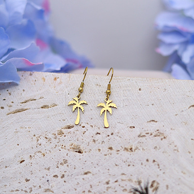 201 Stainless Steel Dangle Earrings FS-WG73688-01-1