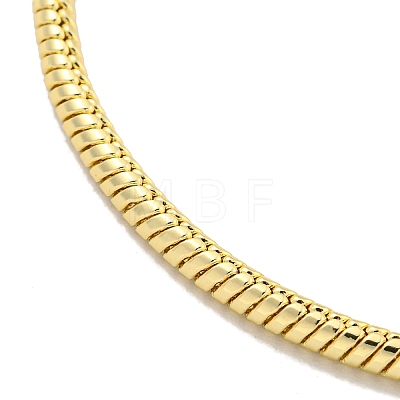 3MM Brass European Style Round Snake Chain Bracelets for Jewelry Making BJEW-G703-03G-1