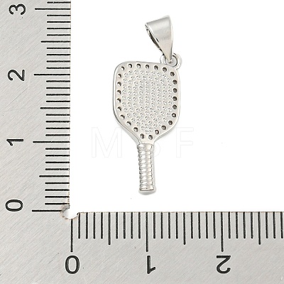 Rack Plating Brass Micro Pave Clear Cubic Zirconia Pendants KK-U021-08P-1