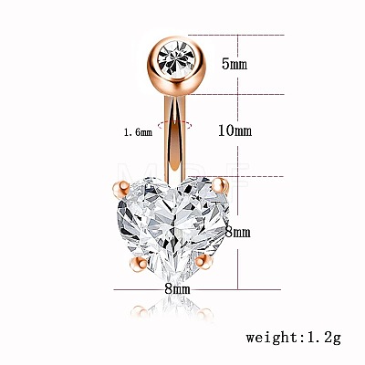 316L Surgical Stainless Steel Belly Rings WG509E6-02-1