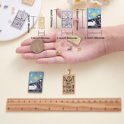 DIY Jewelry Tarot Pendant Necklace Making Kits DIY-SZ0009-78-1