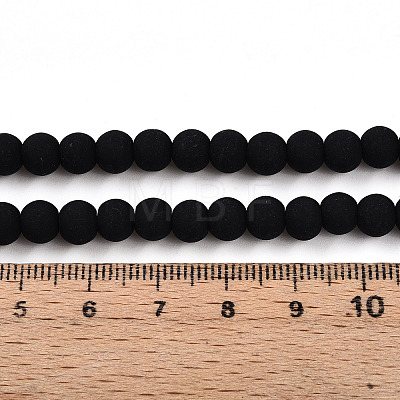 Opaque Glass Beads Strands GLAA-T032-P6mm-MD01-1