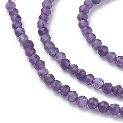 Natural Amethyst Beads Strands X-G-F619-12-2mm-1