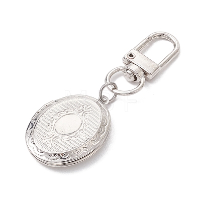 Oval Brass Locket Pendants Decorations KK-CJ2A51-P-1