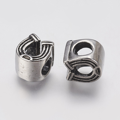 Ion Plating(IP) 304 Stainless Steel European Beads STAS-J022-051AS-1