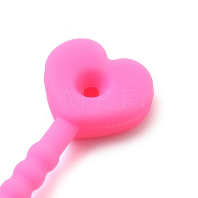 Heart Silicone Cable Ties SIL-T057-01N-1