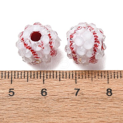 Sports Theme Opaque Acrylic European Beads LS-RB-CBA95A4-04A-03-1