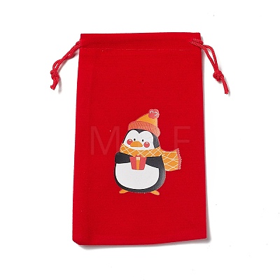 Christmas Theme Rectangle Velvet Bags TP-E005-01B-1