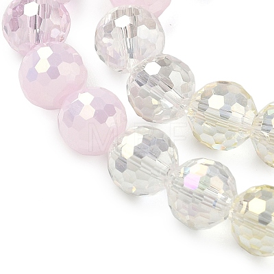 Electroplate Glass Beads Strands EGLA-D300-06-8mm-13-1