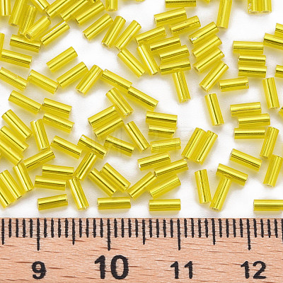 Plated Glass Bugle Beads SEED-S046-01A-30-1