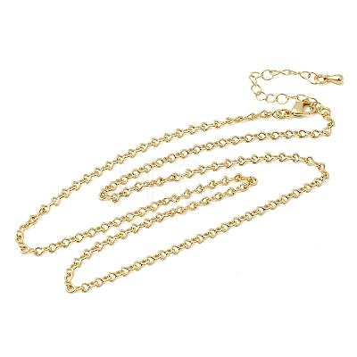 2.5MM Brass Twisted Infinity Link Chain Necklaces for Women NJEW-F366-07B-G-1