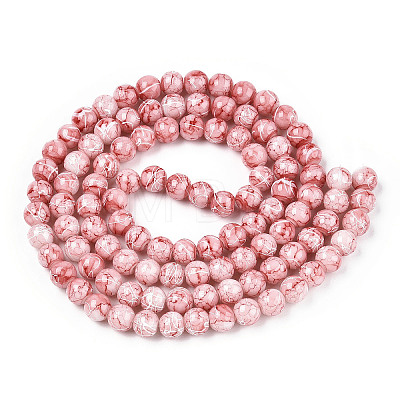 Drawbench Glass Round Beads GLAD-WH0001-01-09-1