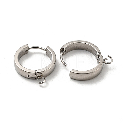 Tarnish Resistant 201 Stainless Steel Huggie Hoop Earrings Findings STAS-A167-01U-P-1