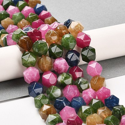 Natural Dyed White Jade Beads Strands X-G-F753-03-1