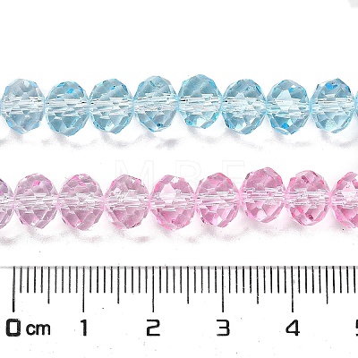 Transparent Painted Glass Beads Strands DGLA-A034-T6mm-A22-1