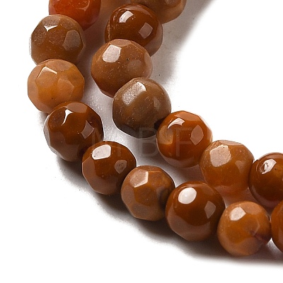 Natural Fire Crackle Agate Beads Strands G-G588-4mm-M-1