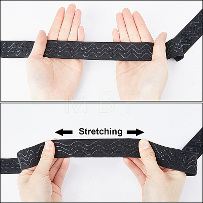 Gorgecraft Polyester Non Slip Knitted Elastic Belt EW-GF0001-04-1