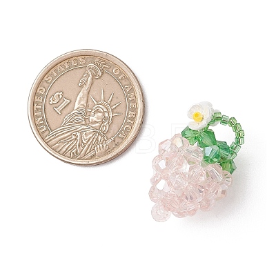 Glass Seed Beaded Pendants PALLOY-MZ01238-02-1