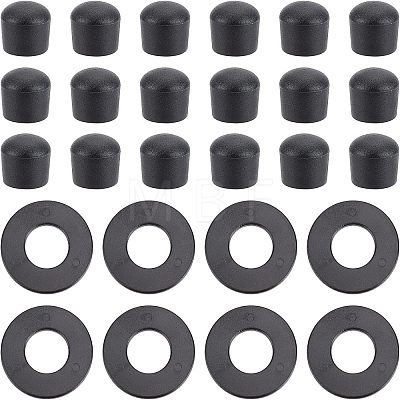 20Pcs Flat Round ABS Plastic Washers FIND-CA00004-79-1